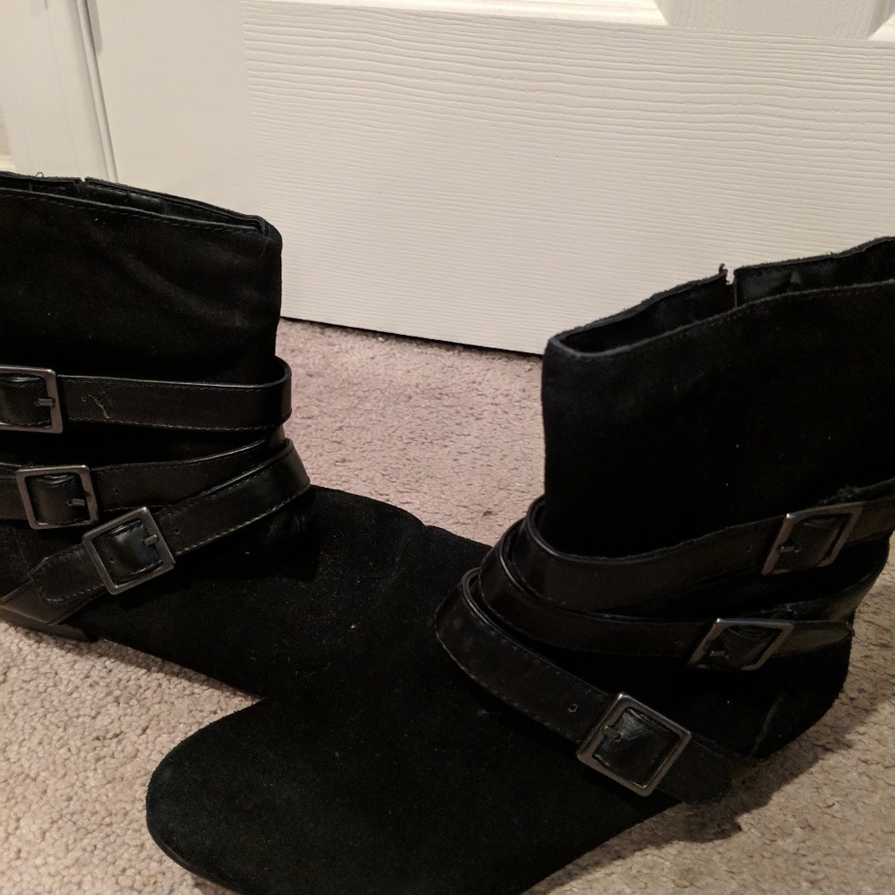 Black ankle boots